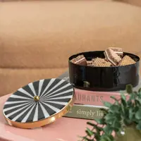 Present Time Storage Box Candy Swirl Round